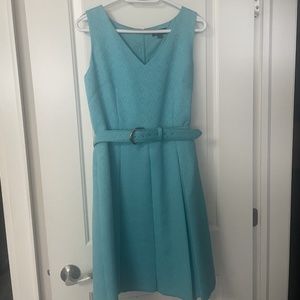 Turquoise Tahari Belted Dress